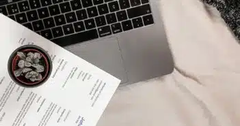 white printer paper on macbook pro