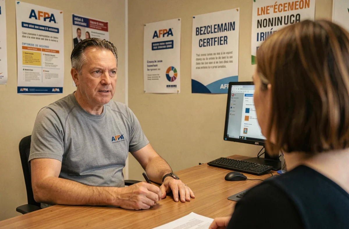 Entretien de reconversion professionnelle avec un conseiller à l'AFPA de Saint-Brieuc