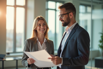 Femme d'affaires confiante en réunion de formation