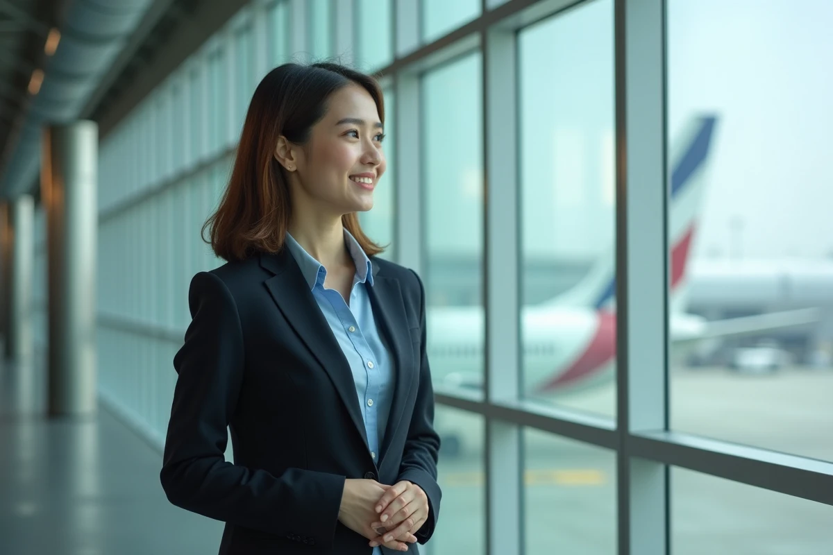 Femme regardant par la fenêtre d