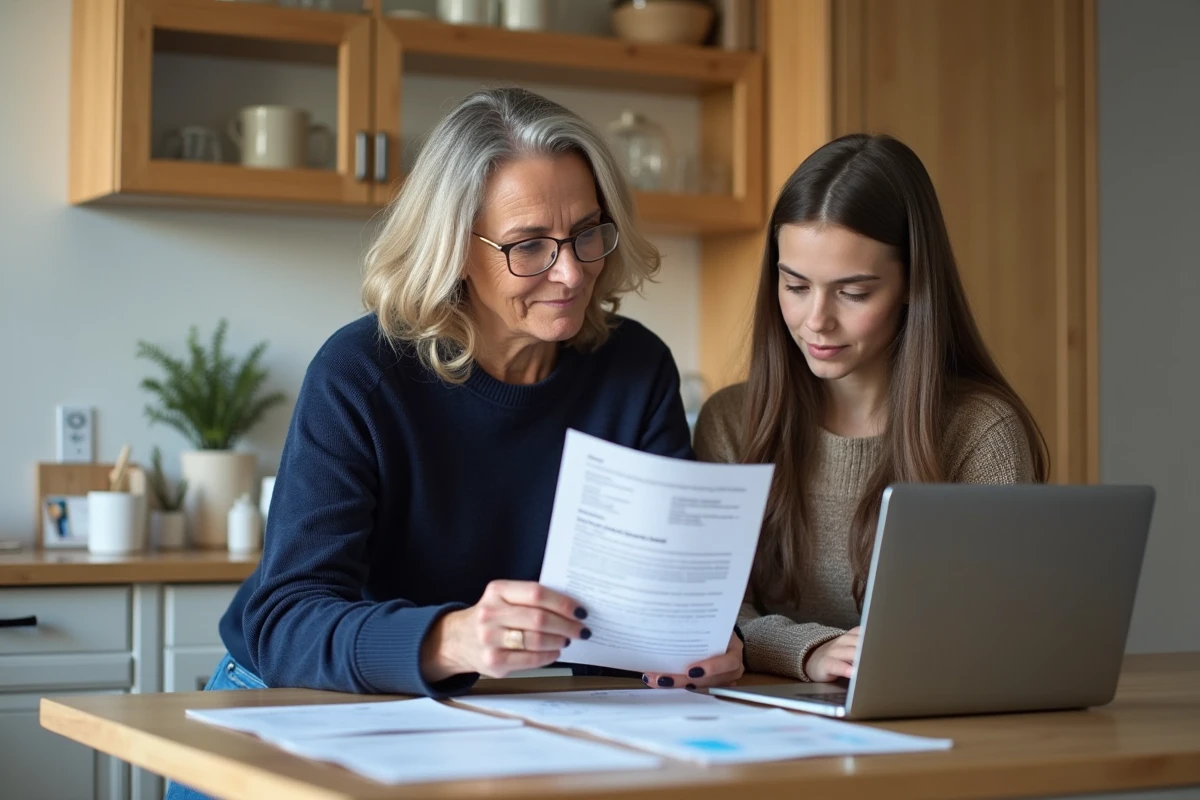 Femme et adolescente discutant autour d