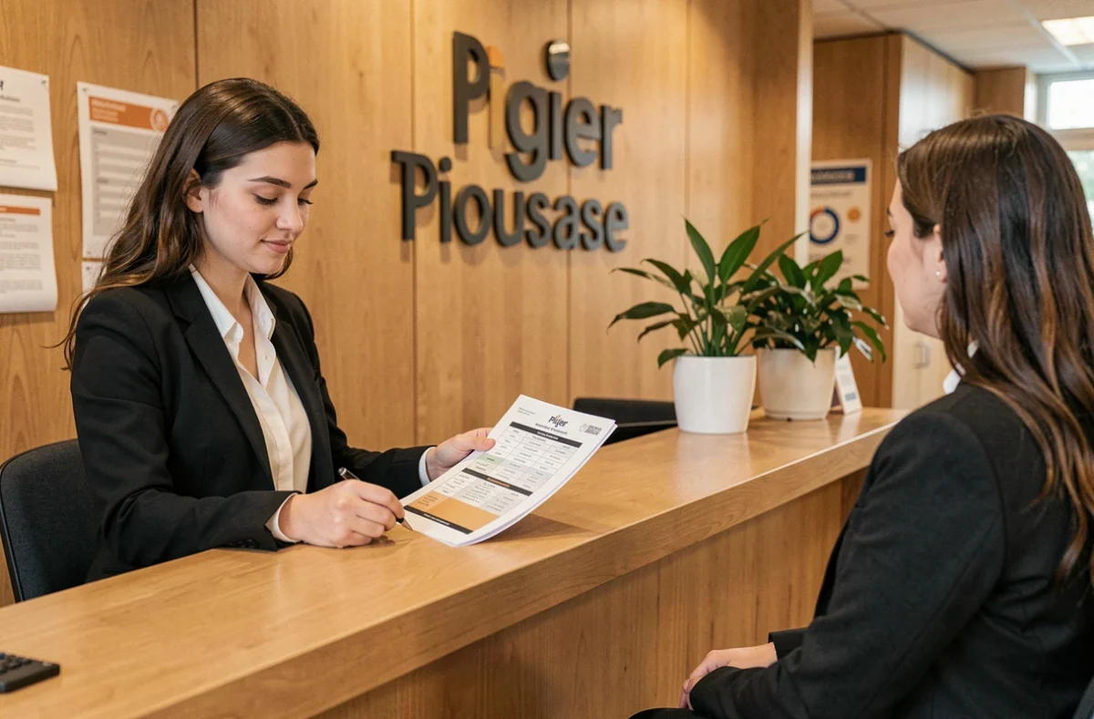 Étudiante en consultation avec un conseiller pédagogique à l'accueil de Pigier Toulouse